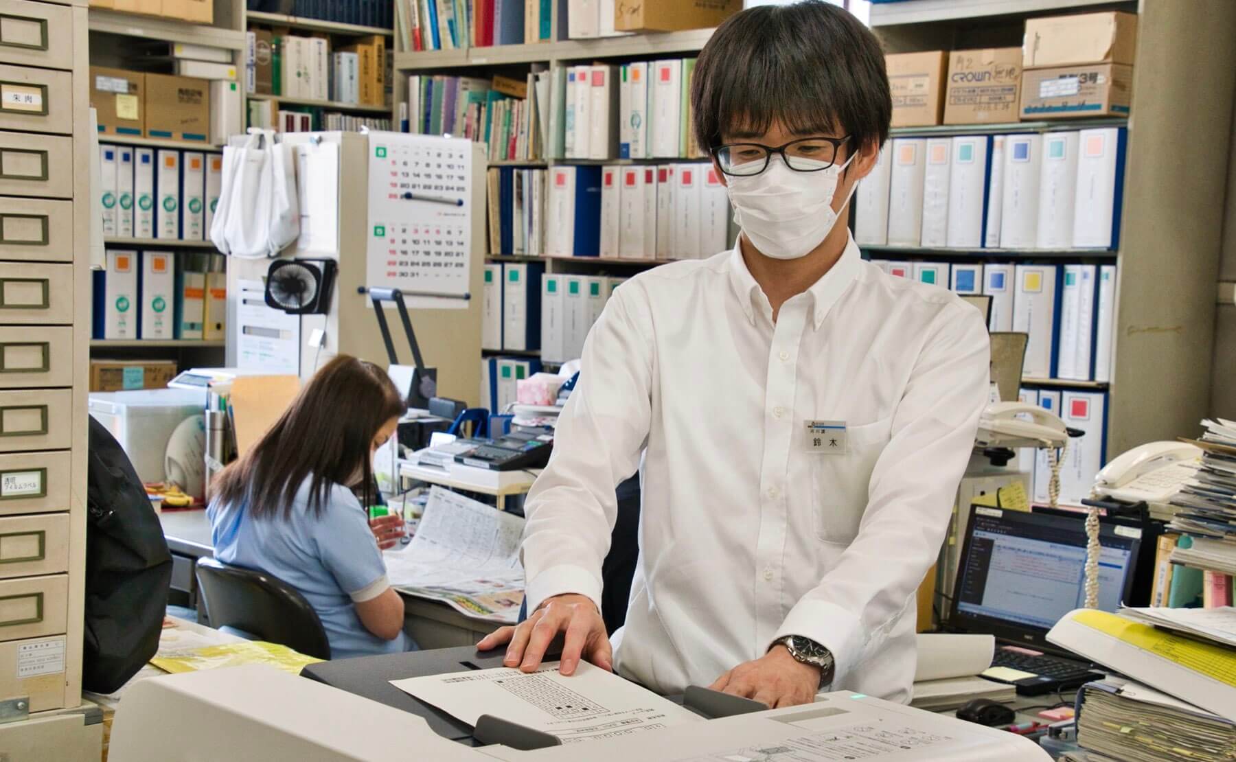 担当者の作業の様子