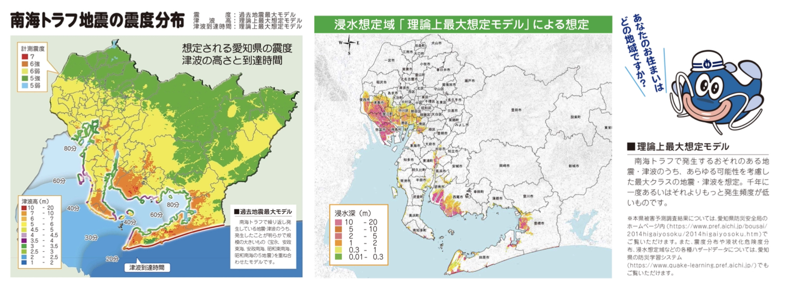 南海トラフ地震の震度分布